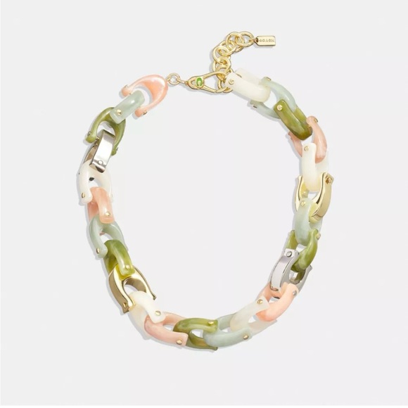 Coach Chunky Signature Link Necklace New with Tag - Picture 1 of 3